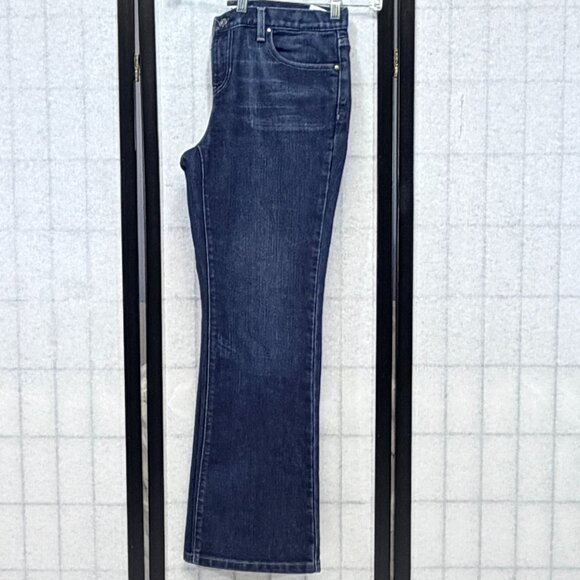 Tommy Hilfiger Petite Low Rise Boot Cut Stretch Denim Jeans 10P Dark Wash Faded - Picture 5 of 14
